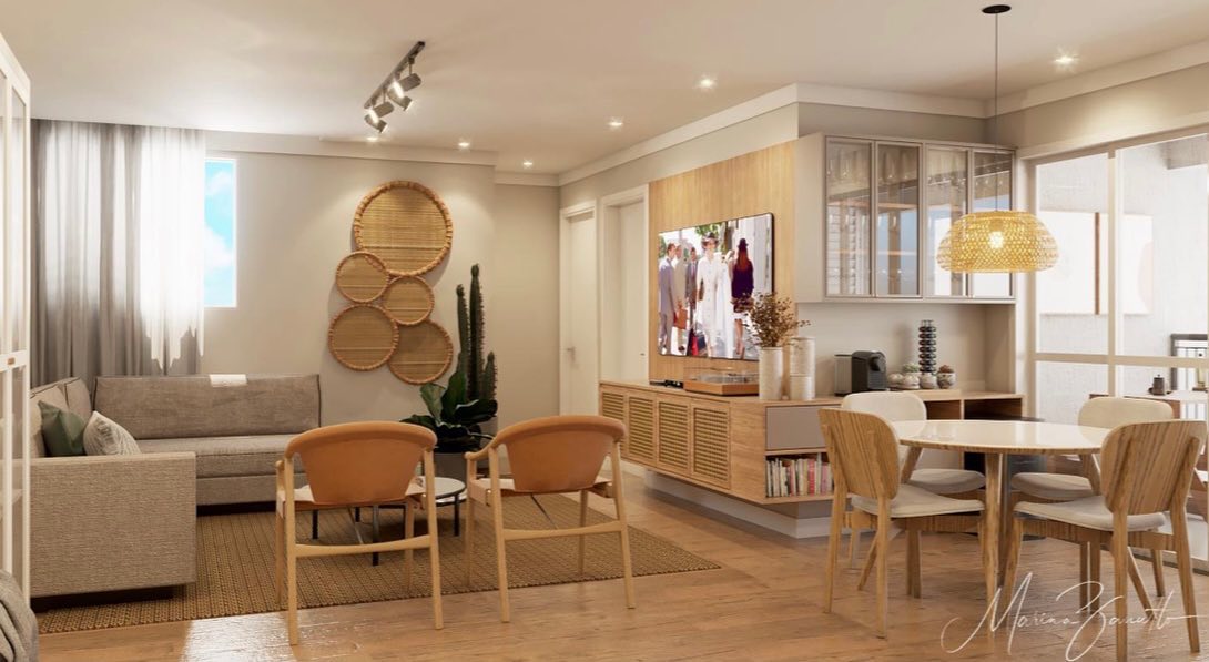 Living integrado! - Marina Zanatto Arquitetura e Interiores