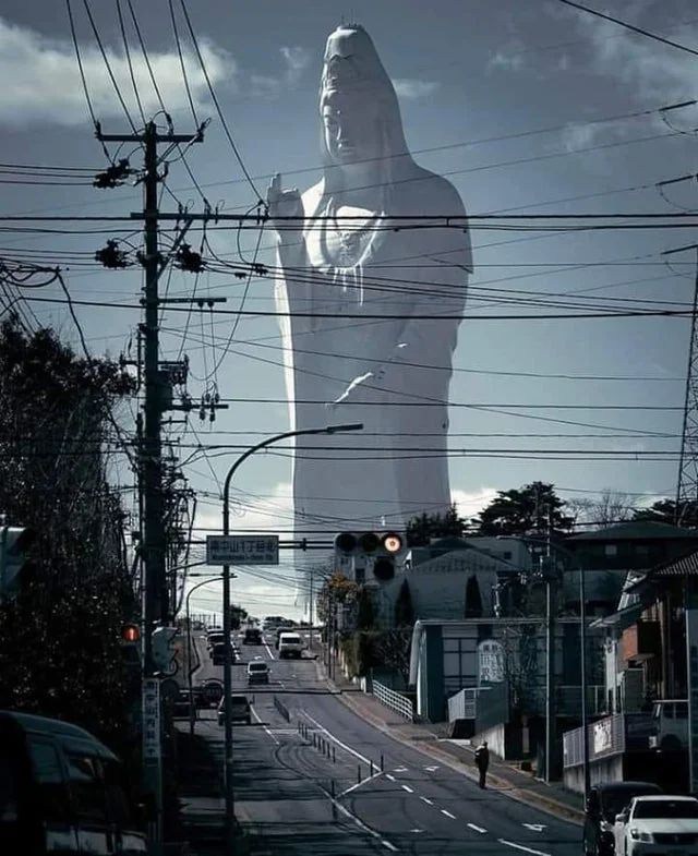 Created by Hajime Sorayama, the 40-foot-tall fine art sculpture is