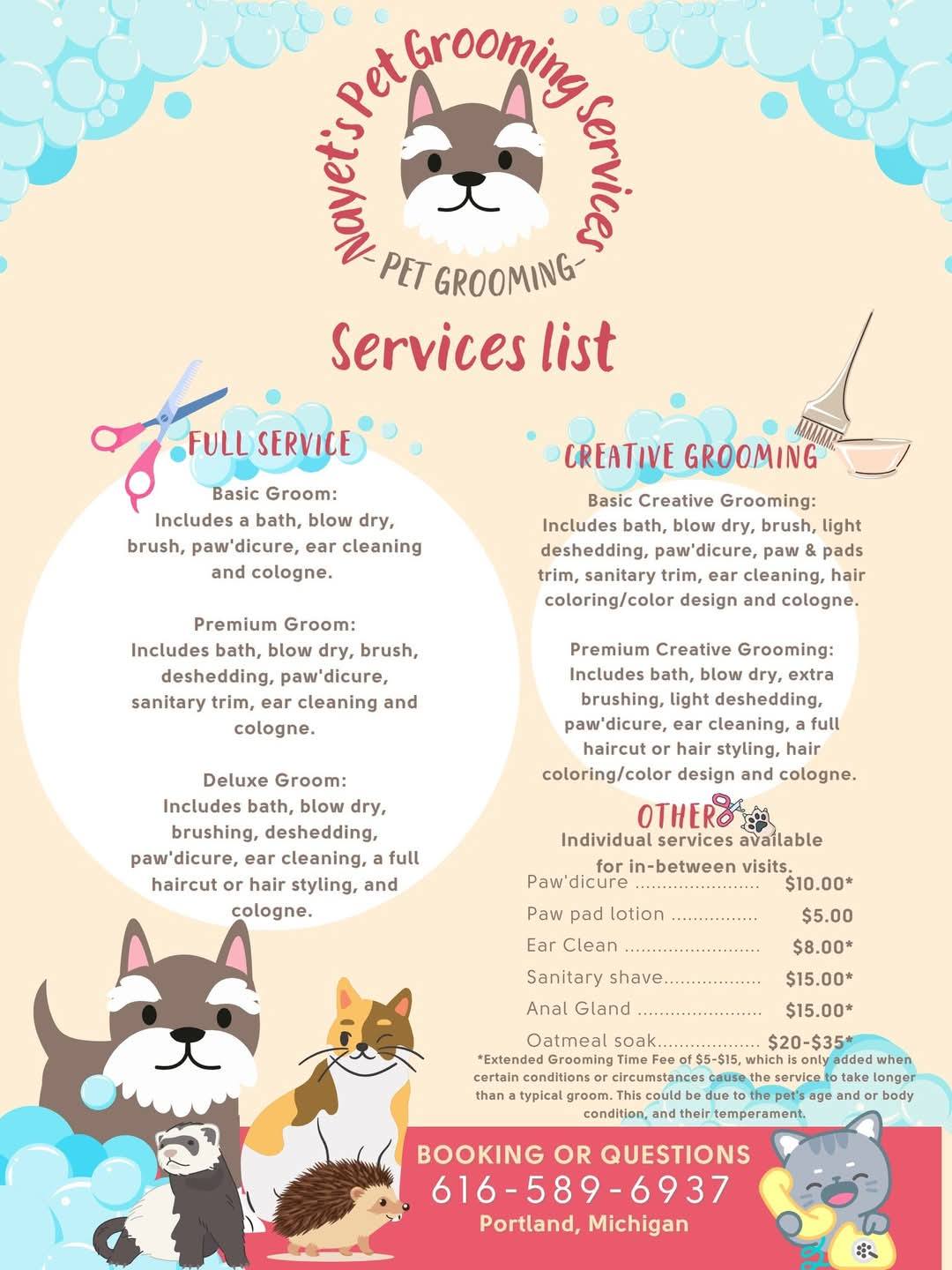 Nayet's Pet Grooming Services