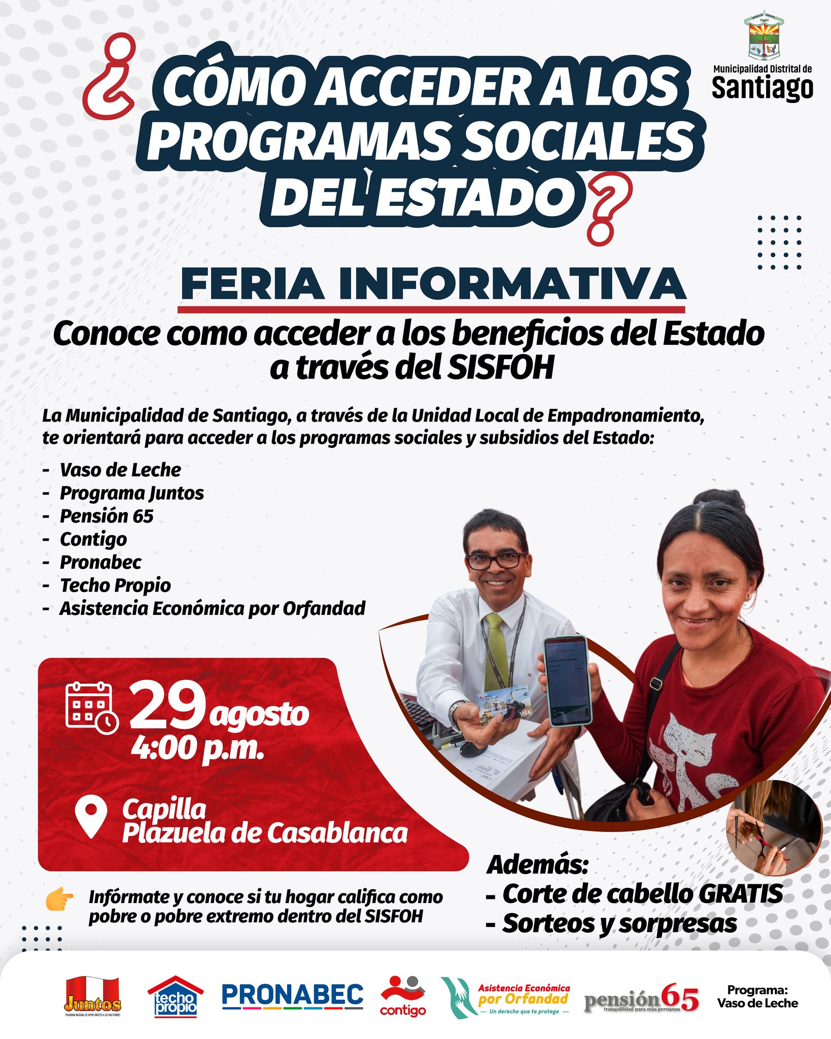 Municipalidad - ¿Sabías que podrías acceder a programas como Pensión 65 ...