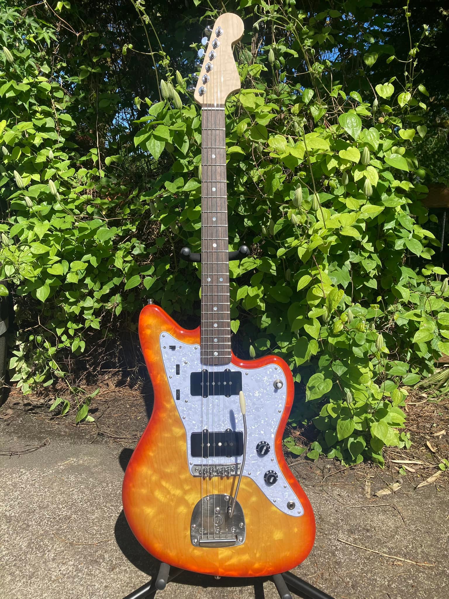 Warmoth Jazzmaster with Tequila Sunrise burst finish