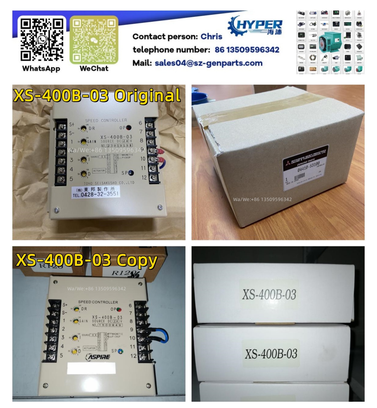 Generator - #XS-400B-03 #Mitsubishi Orignal & Copy Speed Controller ...