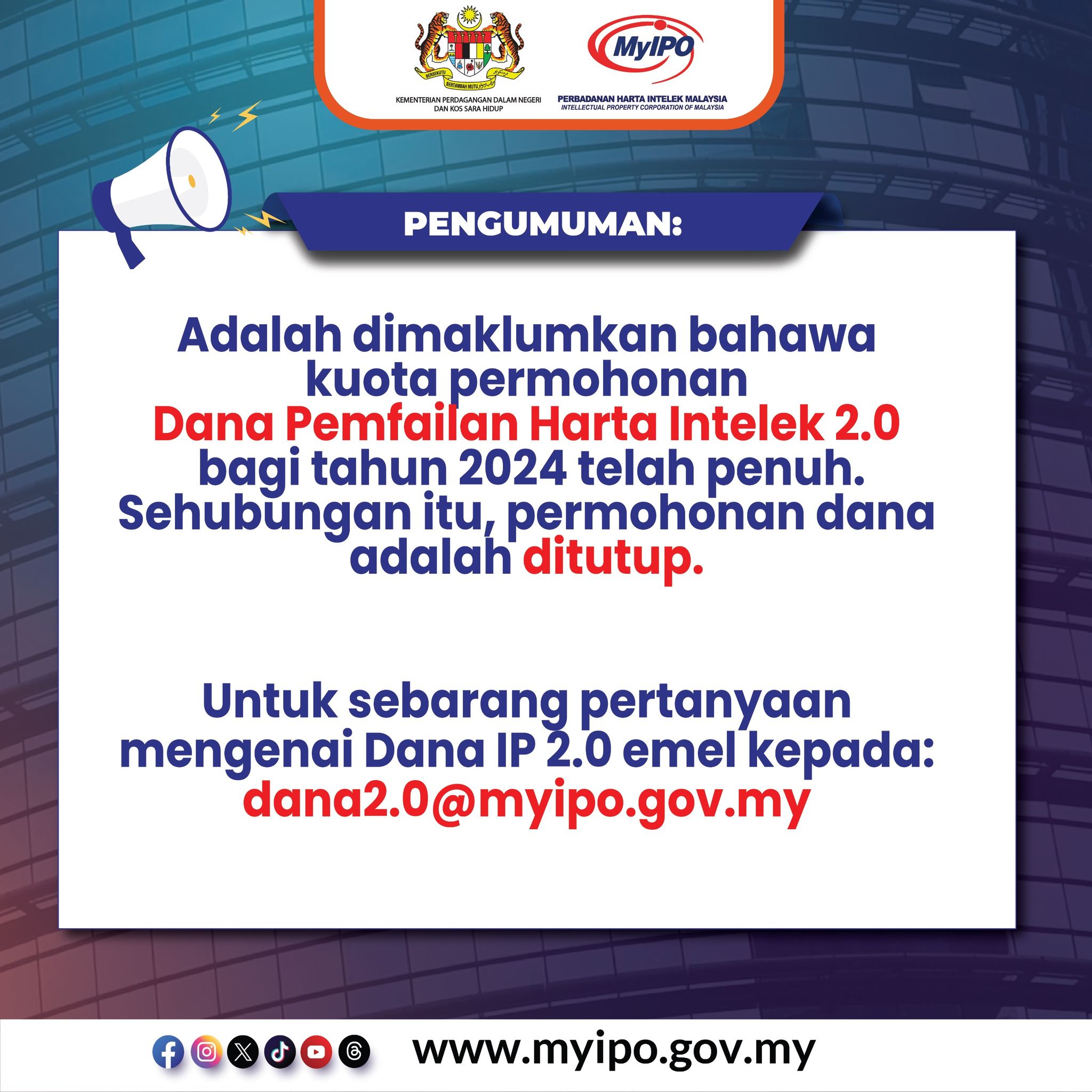 📣... - Intellectual Property Corporation of Malaysia (MyIPO) | Facebook