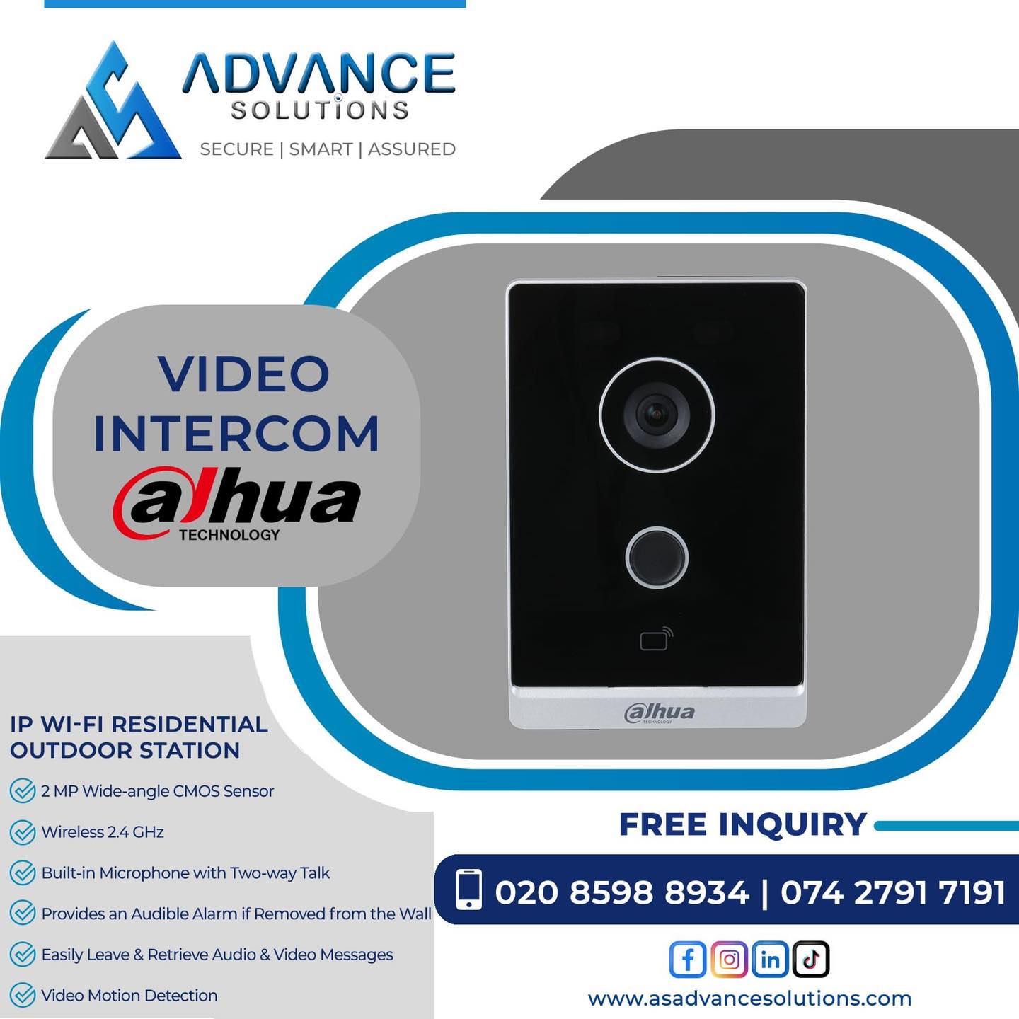 Video Intercom IP Wi-Fi Residential... - AS Advance Solutions