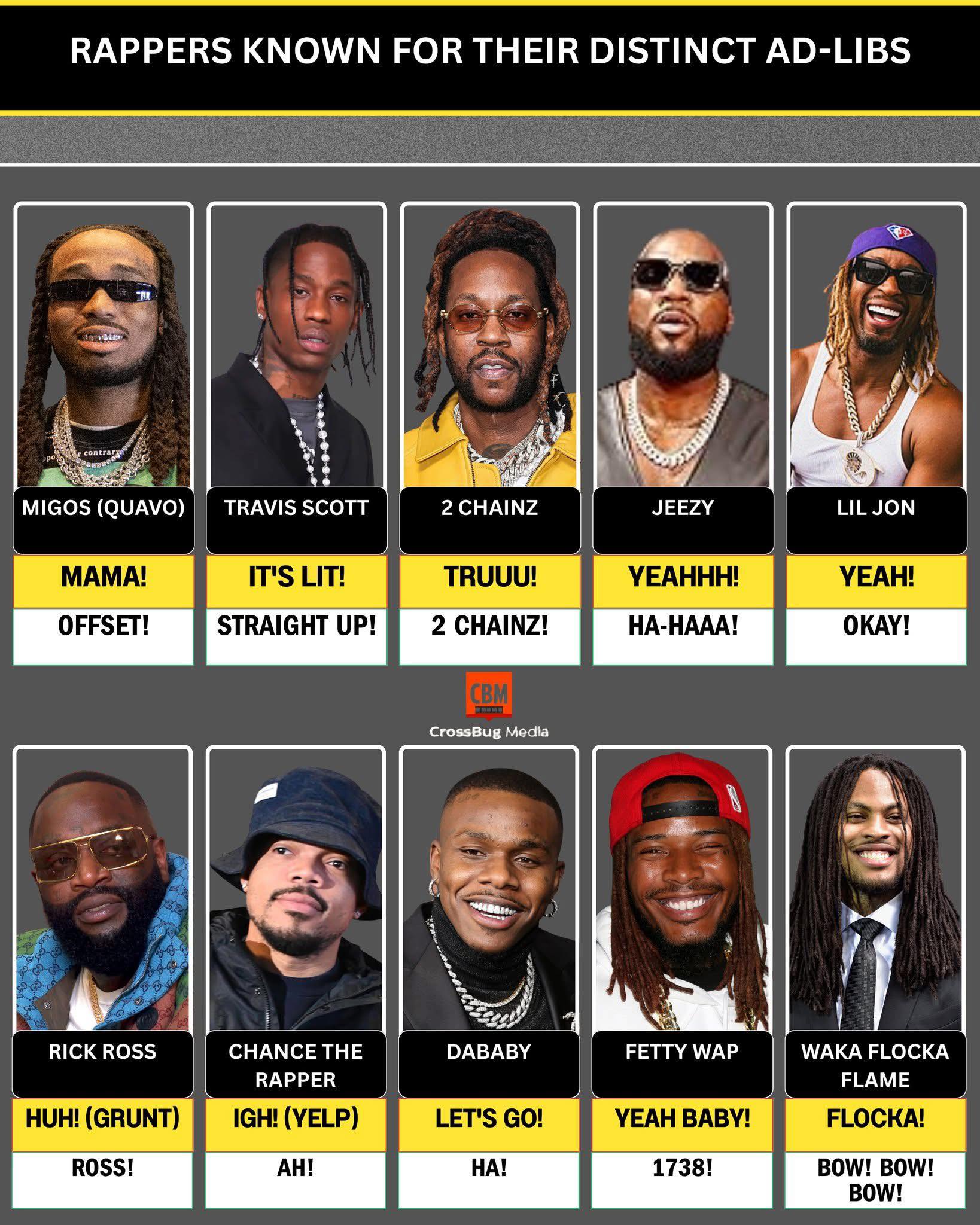 IRap 365 - 🎤🔥 RAPPERS KNOWN FOR THEIR DISTINCT AD-LIBS... | Facebook