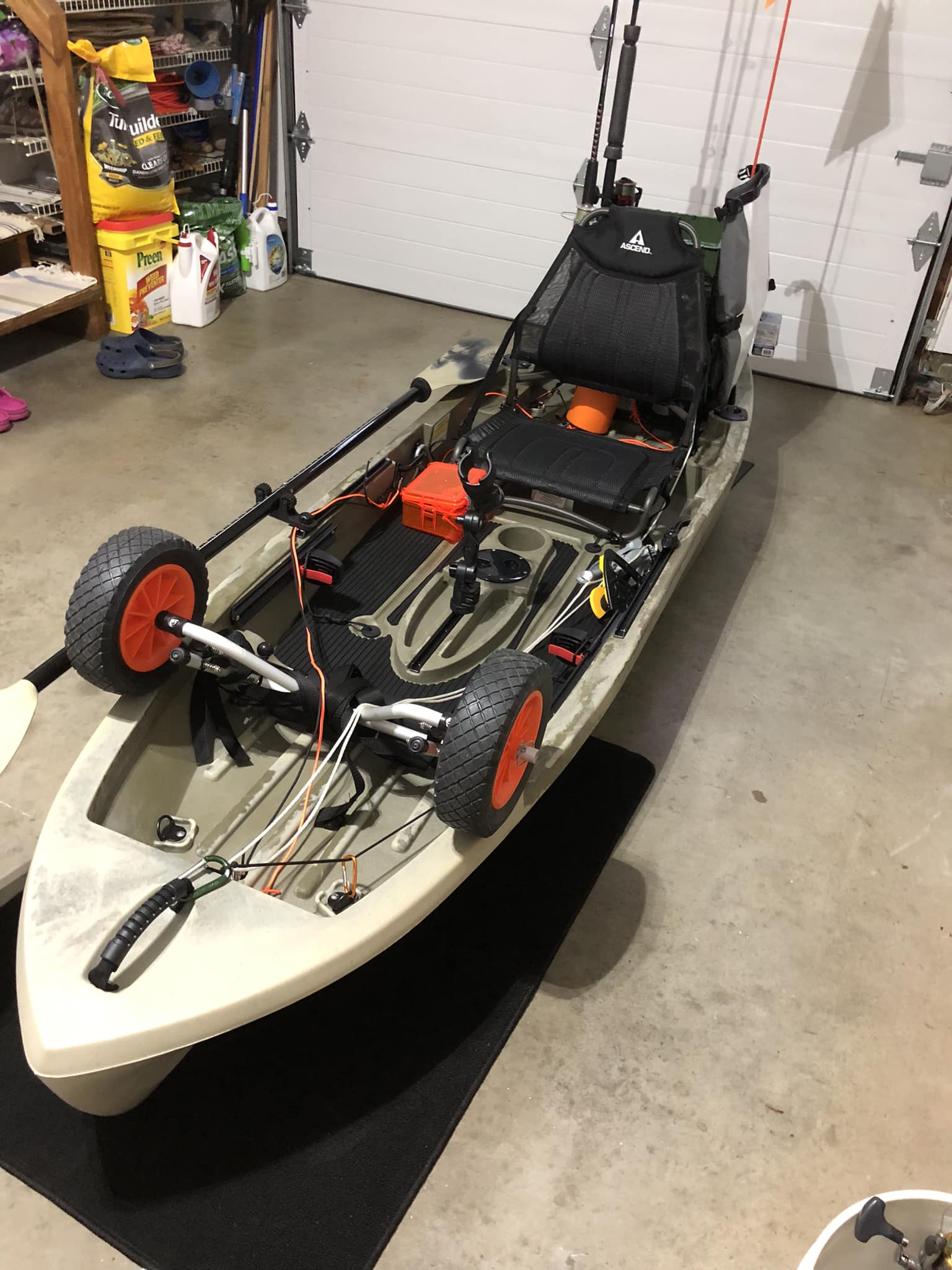 kayak fishing cooler rod holder Wilderness Systems Krate liter container organizes everything you need for a successful day on the water Native Fishing Buddy with Rod
