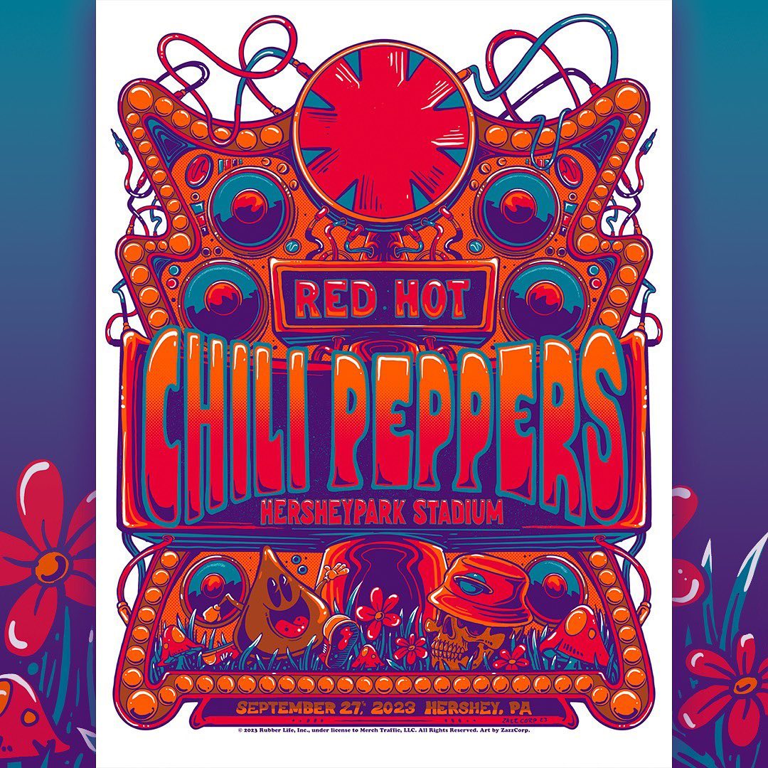 Frank Kozik's Red Hot Chili Peppers poster with Sharon