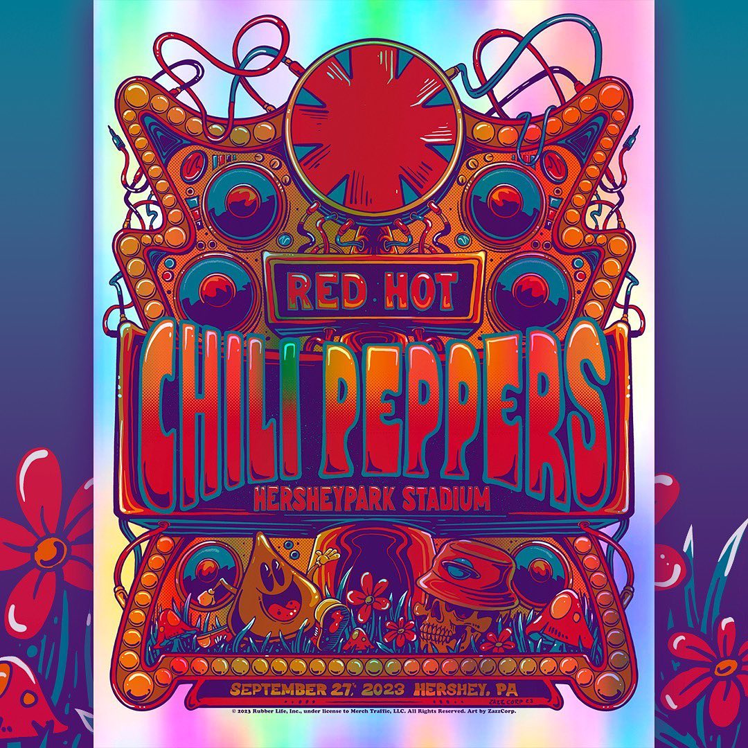 Frank Kozik's Red Hot Chili Peppers poster with Sharon