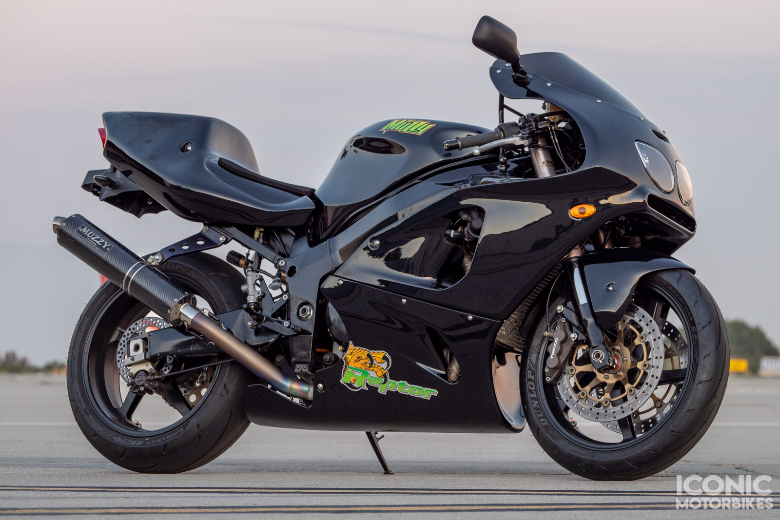2000 Kawasaki ZX-12R with Muzzy 1270 big block hits 197 hp