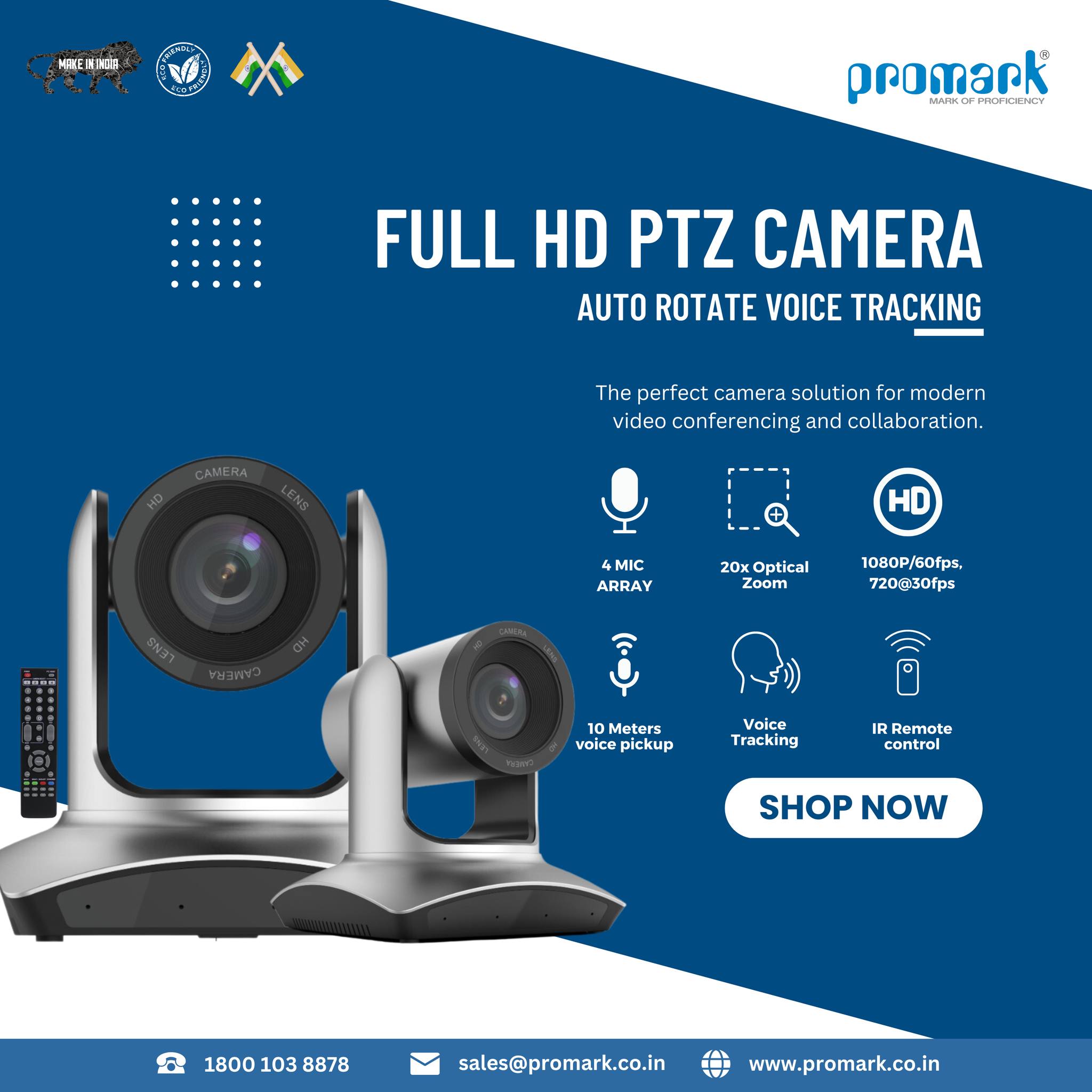 The FULL HD PTZ CAMERA is... - Promark Techsolutions Pvt Ltd