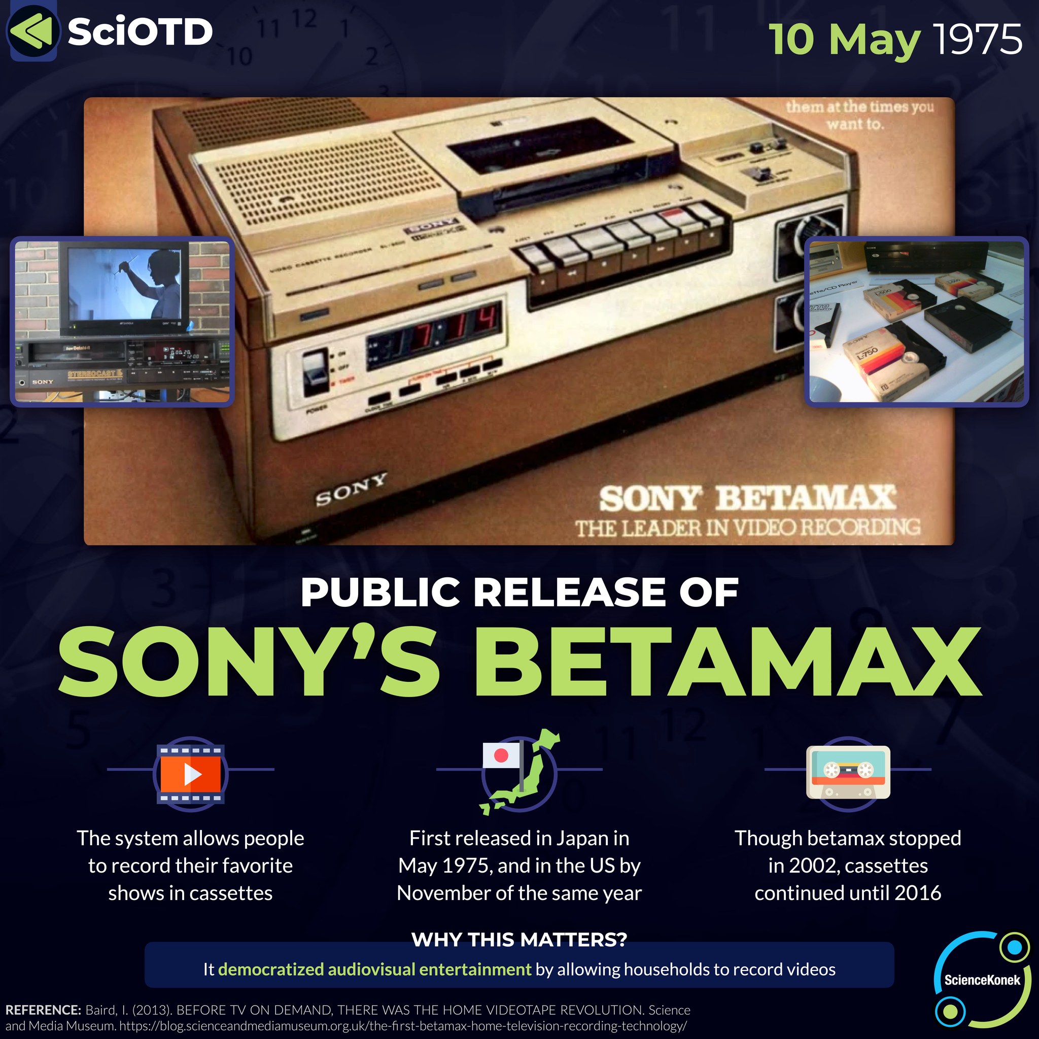 TodayInHistory | 1975: Sony launches Betamax home videocassette