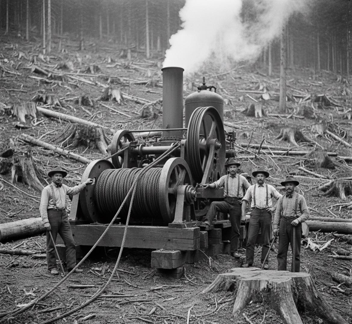 The Loggers - The steam donkey engine revolutionized the timber ...