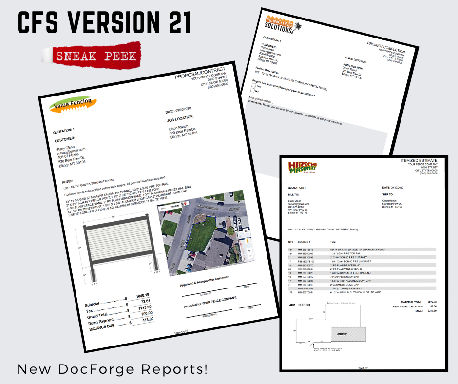 Fence - CFS Version 21 is coming soon! With expanded shop drawing ...