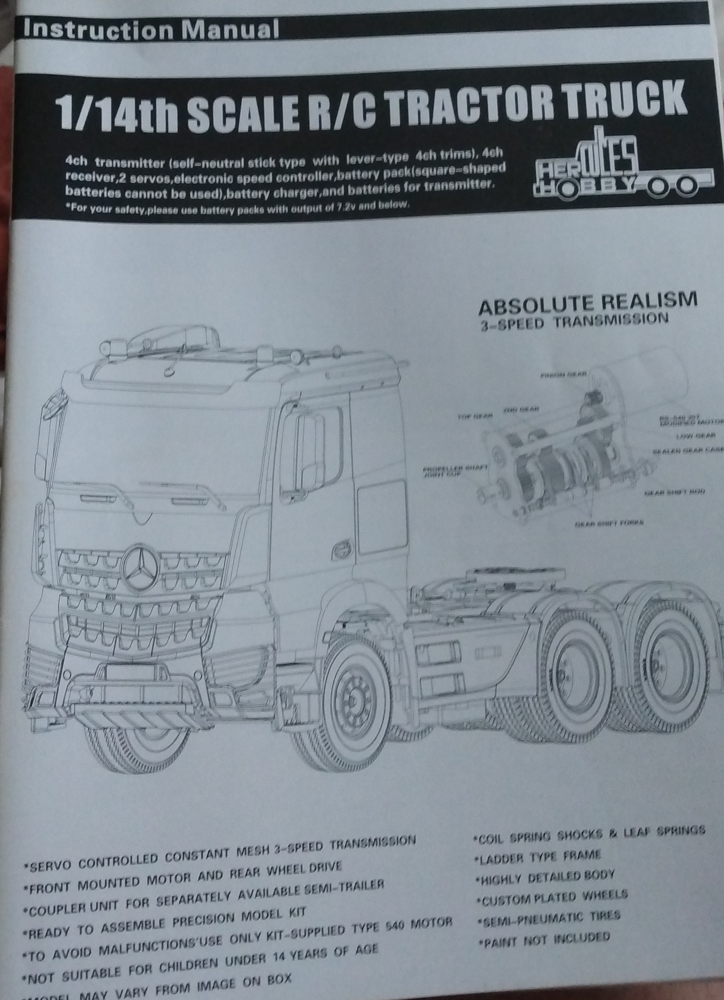 Plaque De Suspension Avant/arrière Pour Camion RC Tamiya 1/14 - Pièce Accessoire