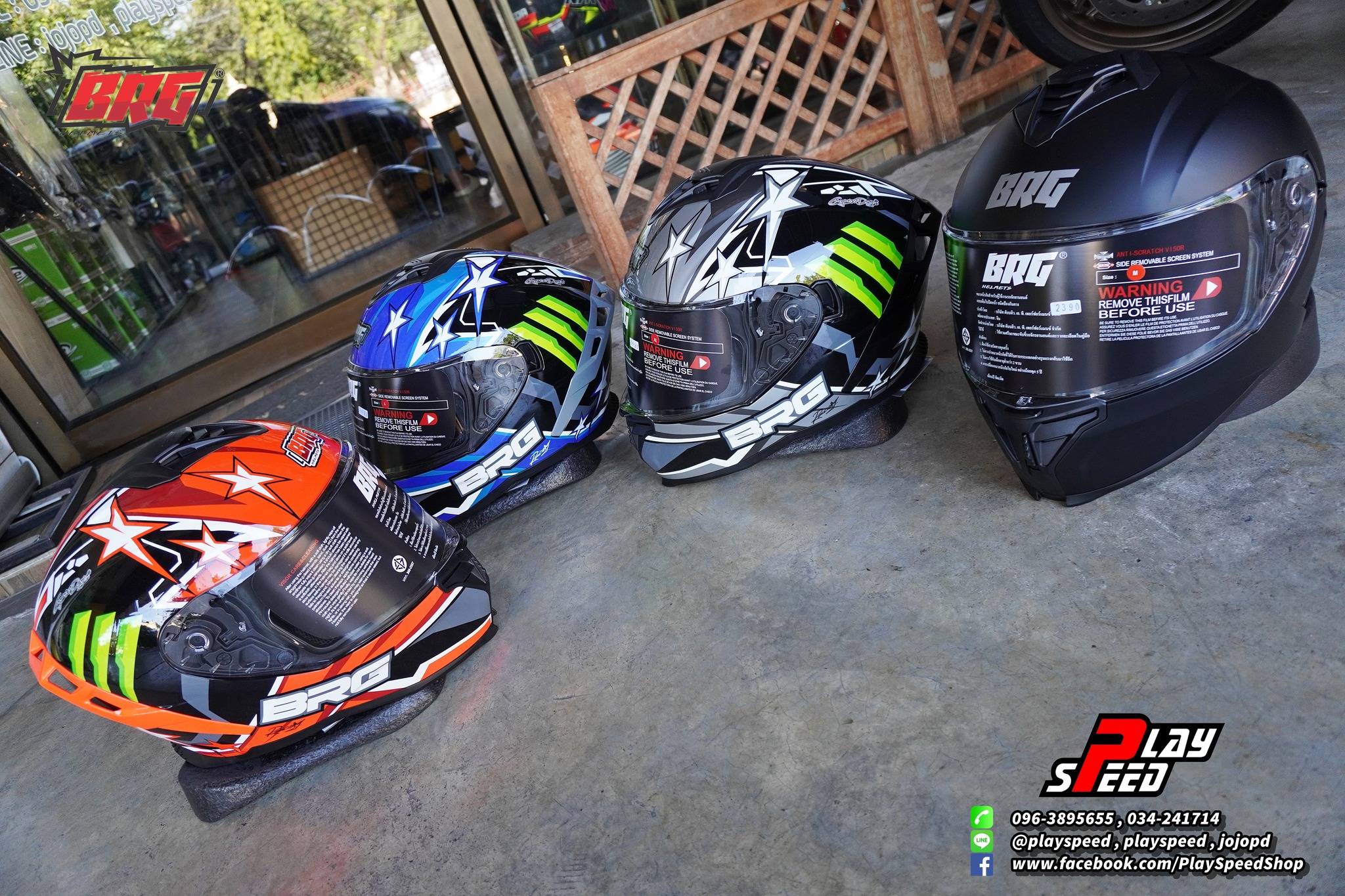 PlaySpeed Shop - BRG Helmets รุ่น BR-23 RACING!!...