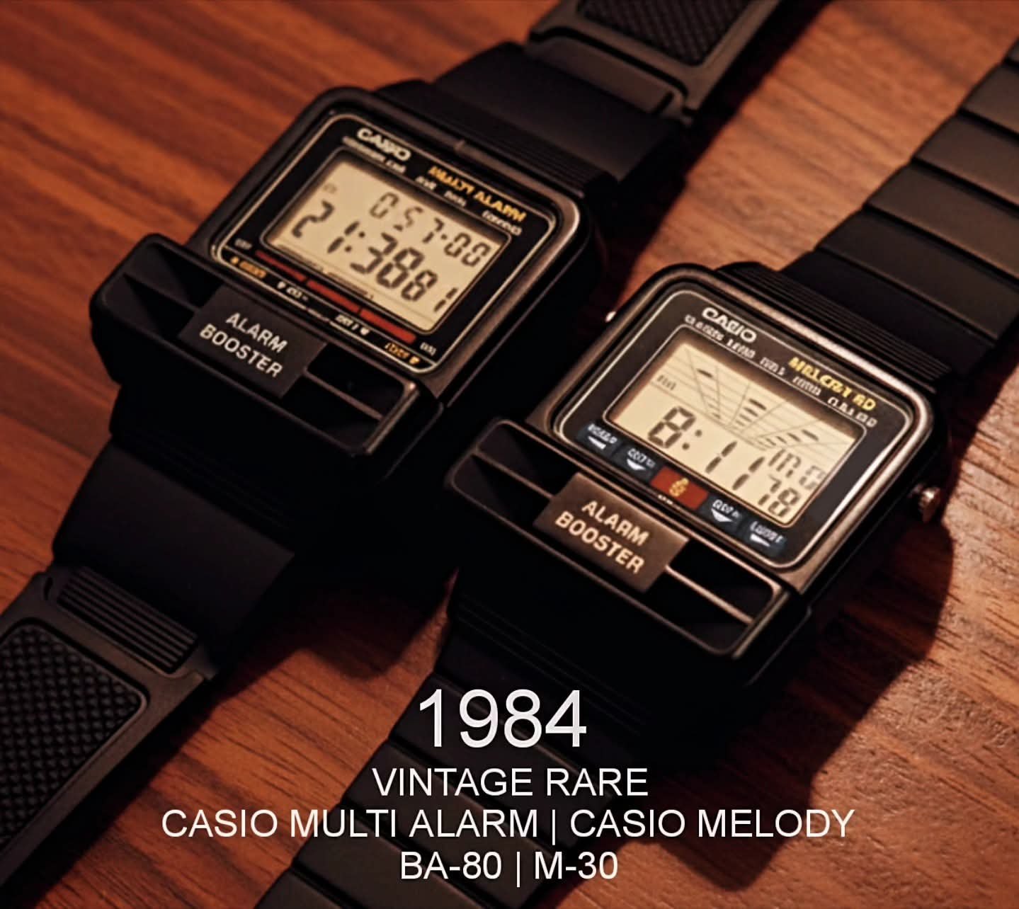 Casio WIDE TEMP-LC WW-34 (module 494) Rare pair of this superbe watch