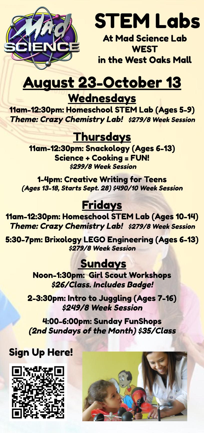 Mad Science - Check out our upcoming fall programs in the... | Facebook
