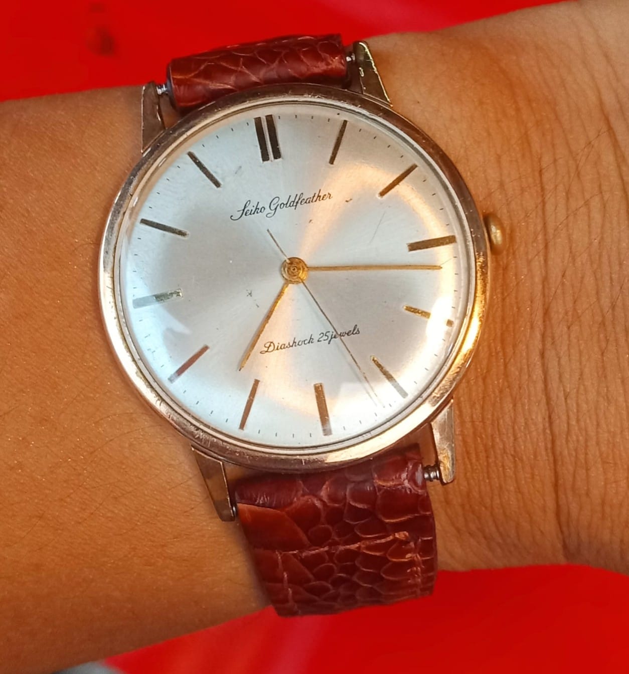 Vintage Seiko Gold Feather 25 Jewels Gold Filled 14K, Year.1961 