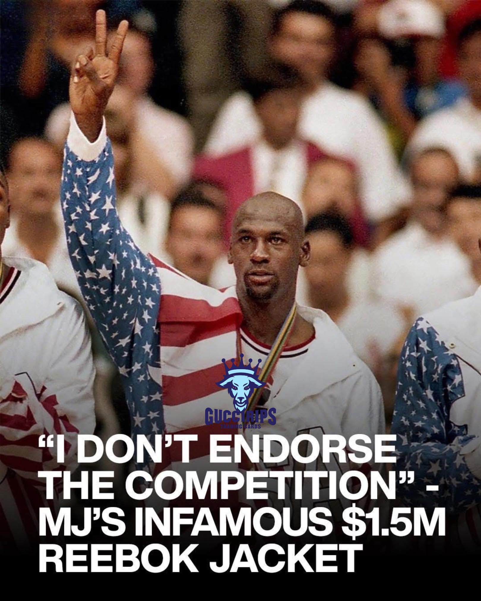 Never forget when MJ used the American flag to cover the Reebok