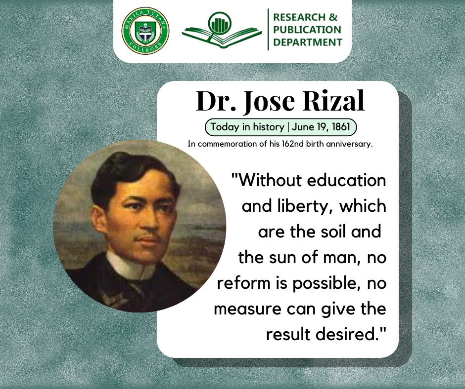 Honoring Dr. Jose Rizal... - Tytana Research and Publication