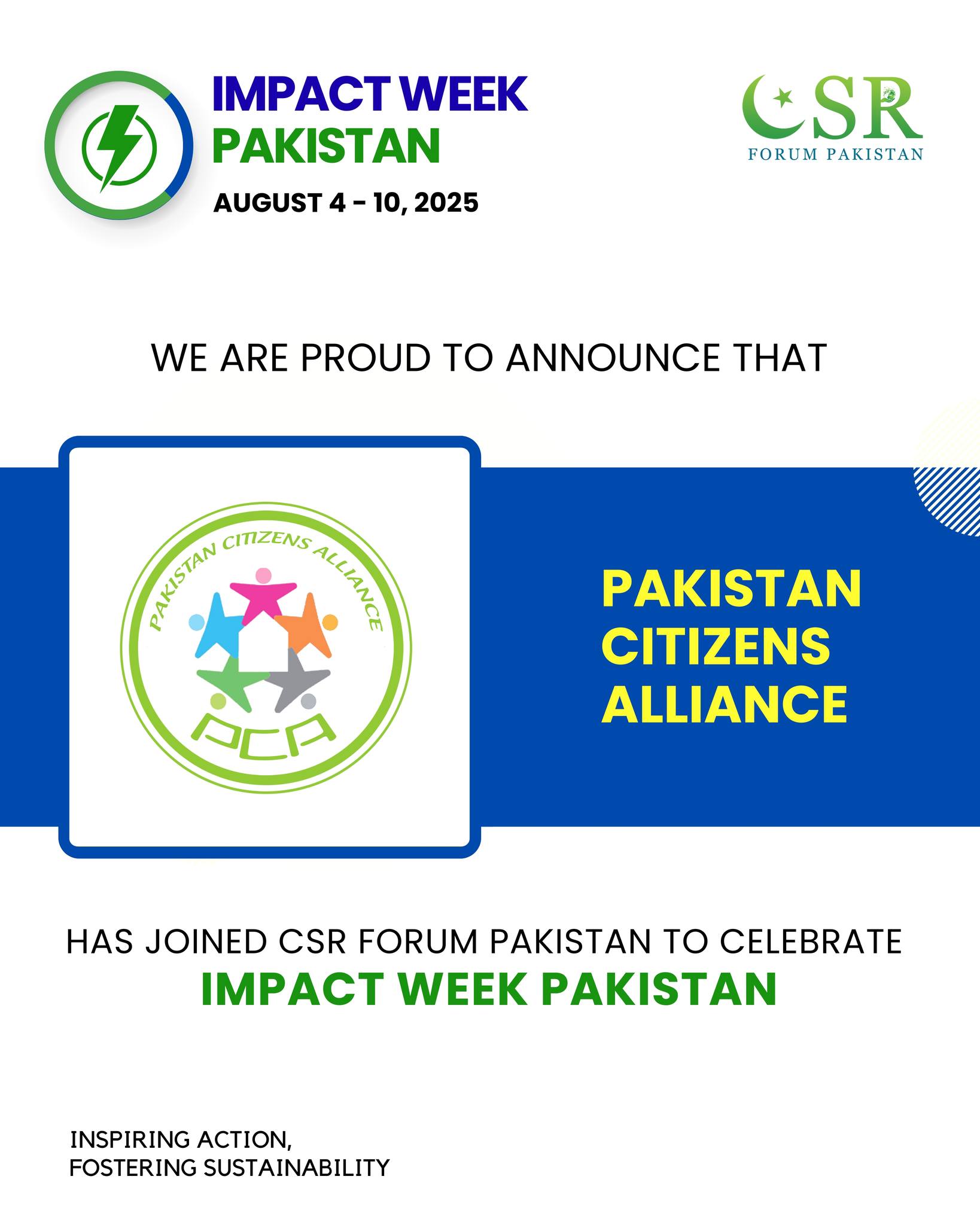 CSR - We’re proud to welcome Pakistan Citizens Alliance (PCA) to Impact ...