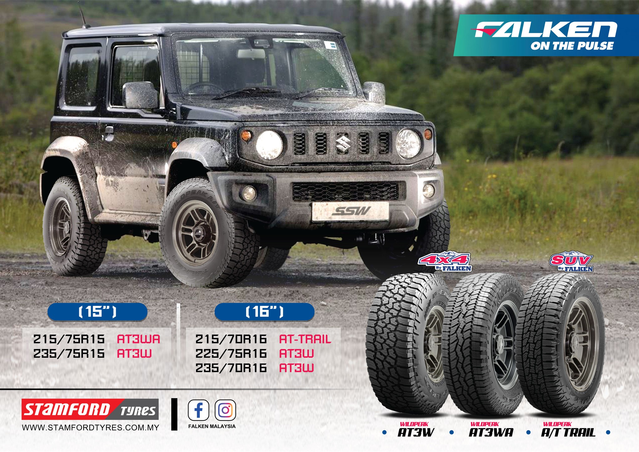 Falken Wildpeak tires for Suzuki Jimny off-road adventures
