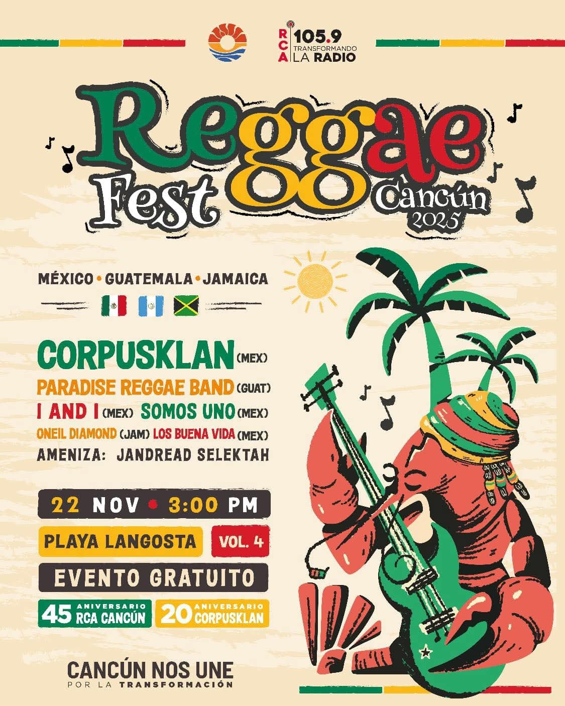 #ReggaeFestCancún2025 🟩🟨🟥 Sábado... - Reggae Fans Cancún | Facebook