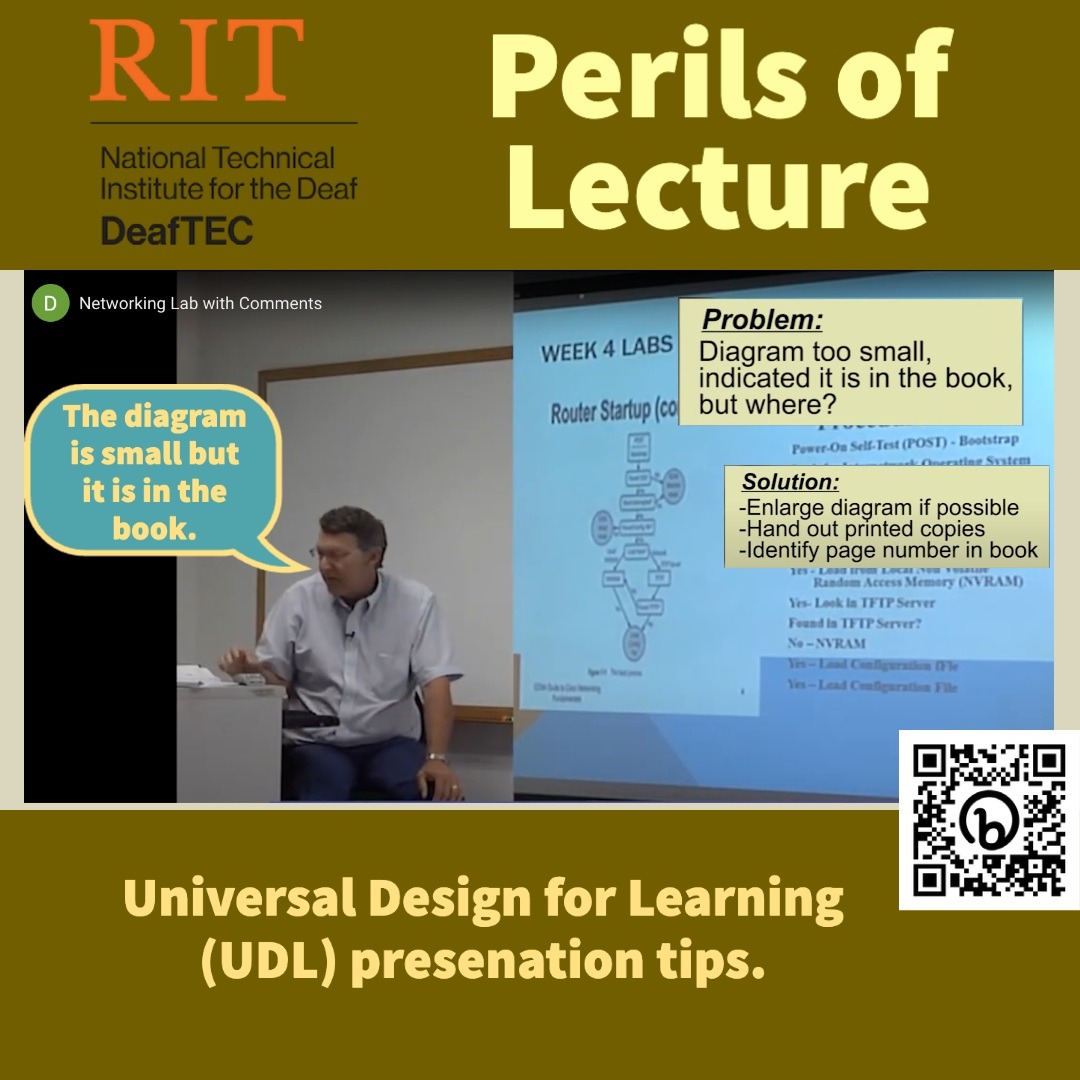 DeafTEC - #DeafTECTeachingTip Perils of Lecture. #UDL... | Facebook