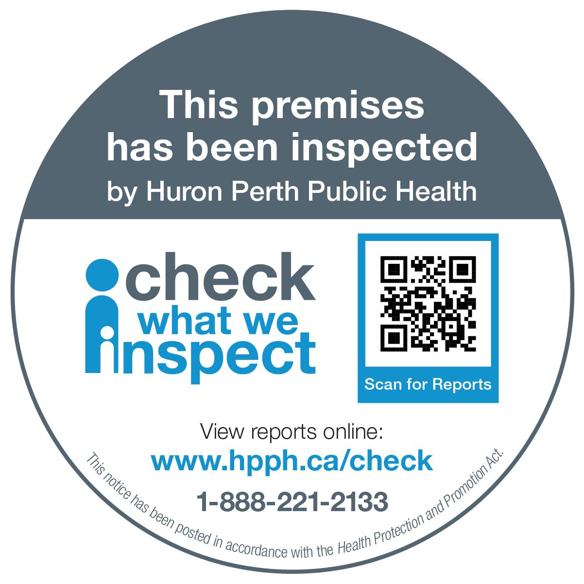 St. - HPPH LAUNCHES 'CHECK WHAT WE INSPECT' WEBPAGE Huron Perth Public ...