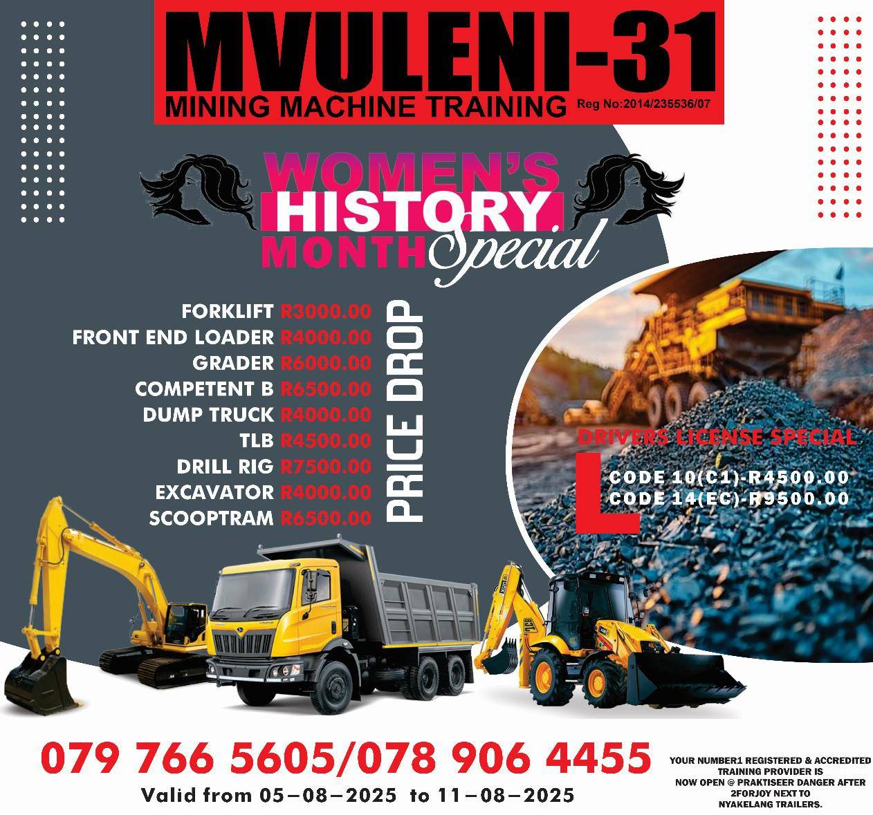 MVULENI MINING MACHINERY TRAINING AND DRIVING SCHOOL | Facebook
