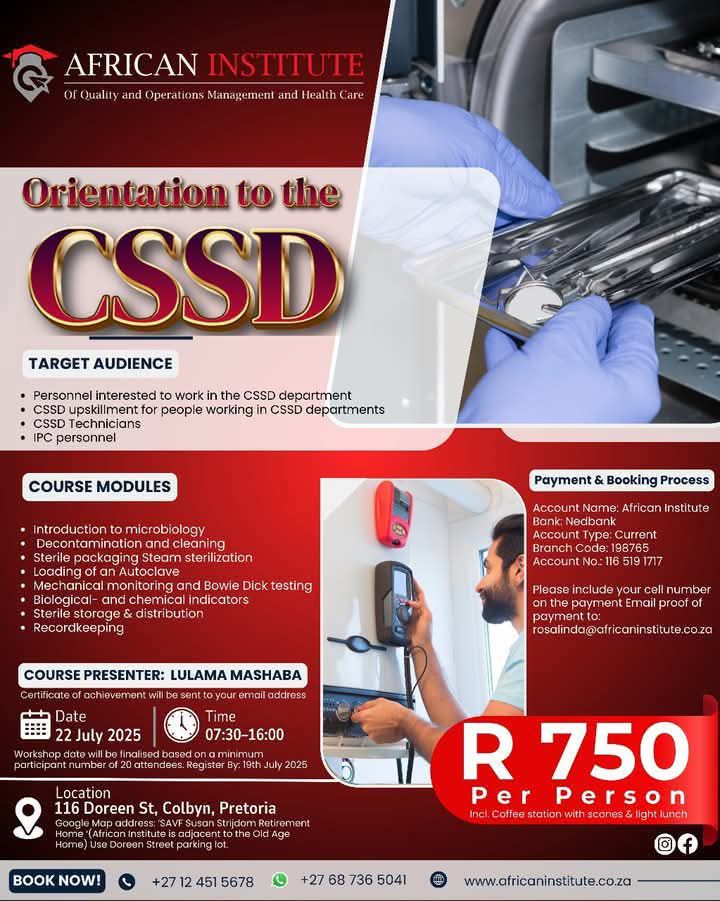 I AM A CSSD TECHNICIAN | ORIENTATION TO THE CSSD | Facebook