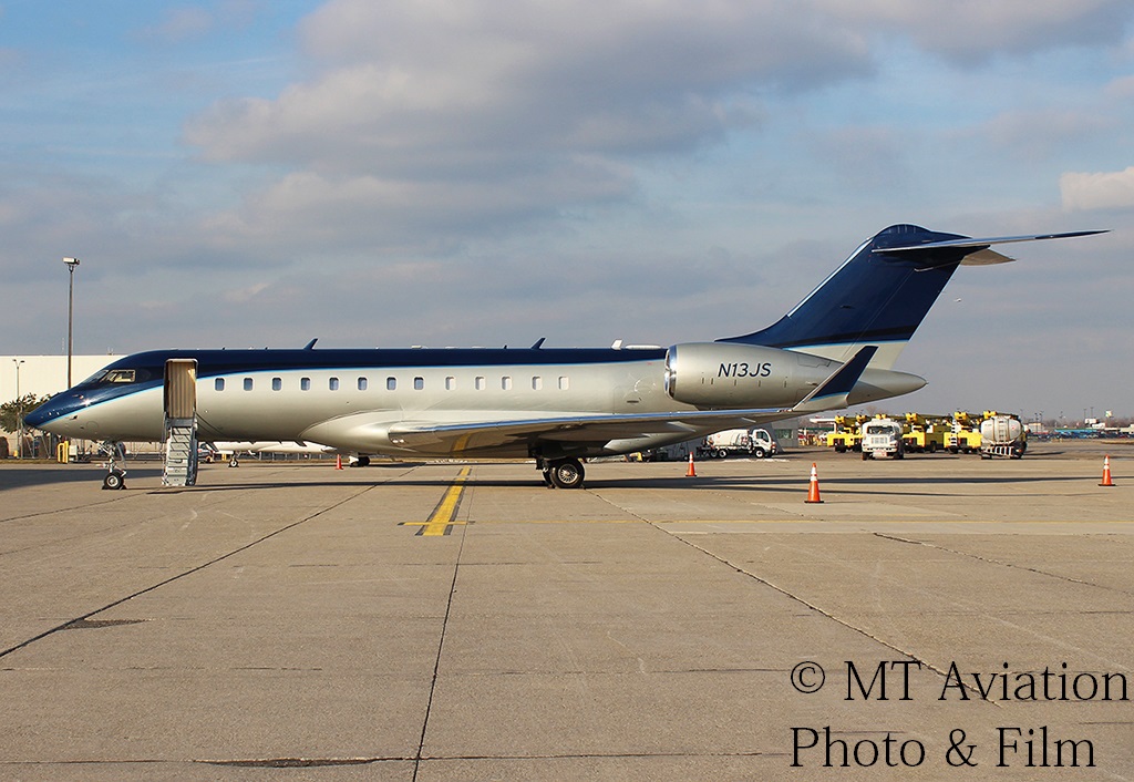 MT - N13JS, a Bombardier Global Express sitting on the FBO ramp at ...