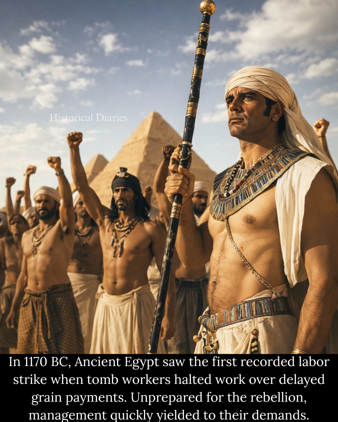 The first recorded labor strike in... - Historical Diaries | Facebook
