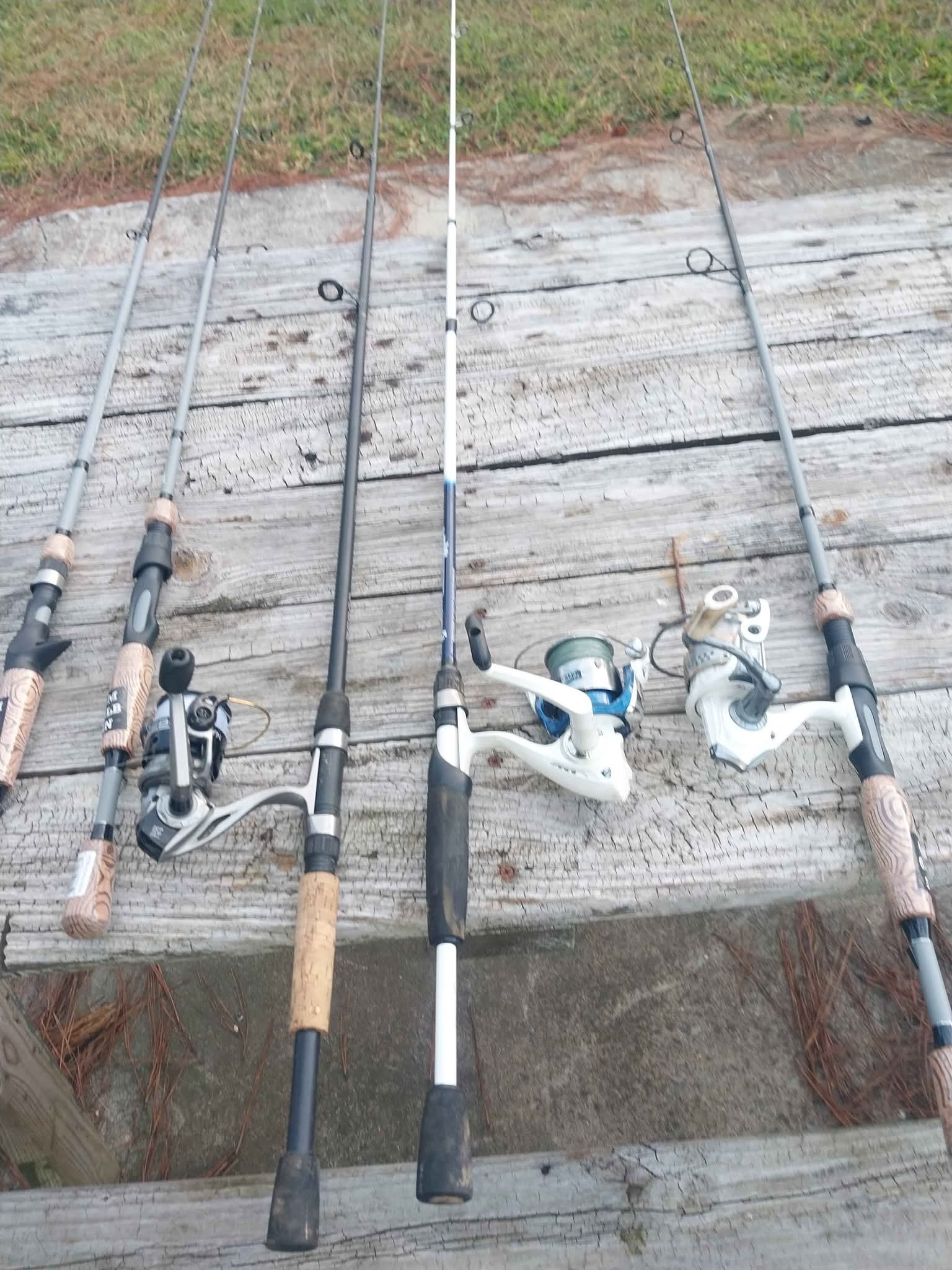Selling all together. 3 spin combos & 2 new rods.