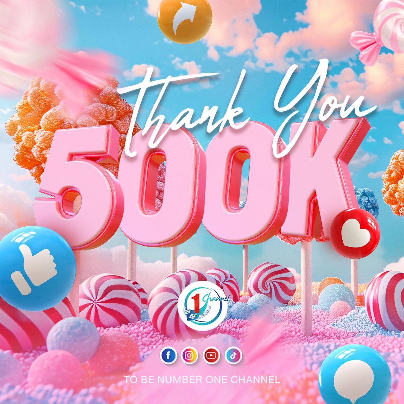 TO - THANK YOU 500k 🎉 ขอบคุณสำหรับการติดตาม 🥰😍 | Facebook