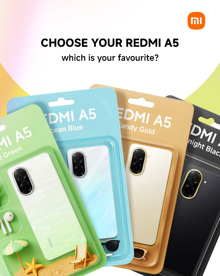 🖤✨🌊💚💛 Redmi A5 is serving looks in: Midnight Black | Sandy