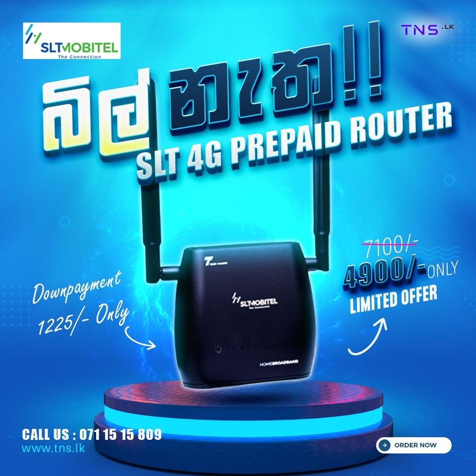 TNS.LK - SLT Mobitel Prepaid 4G Router Special OFFER.. !! 🔴අතේ ඇති ...