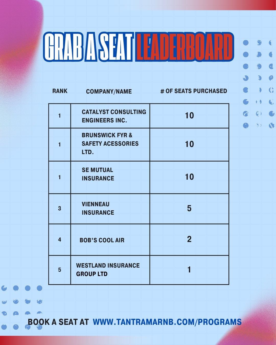 Tantramar - 🏒👏 Check Out the Grab A Seat Campaign... | Facebook