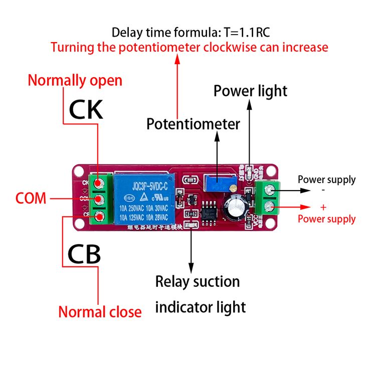 DC 5V/12V/24V Time Delay Relay Module - 10A 32 Mode Timer Control Switch