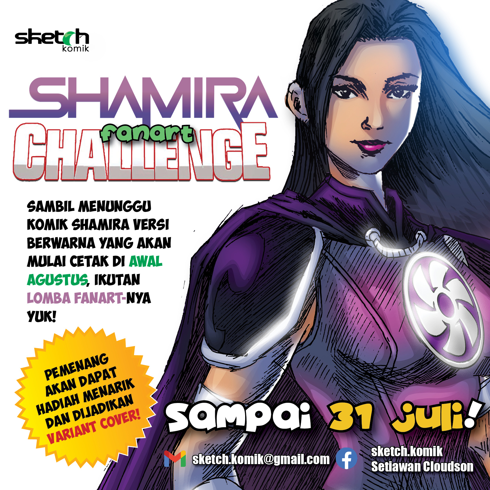 Sketch Komik - Yuk Mulai Shamira Fanart Challenge! Dah...