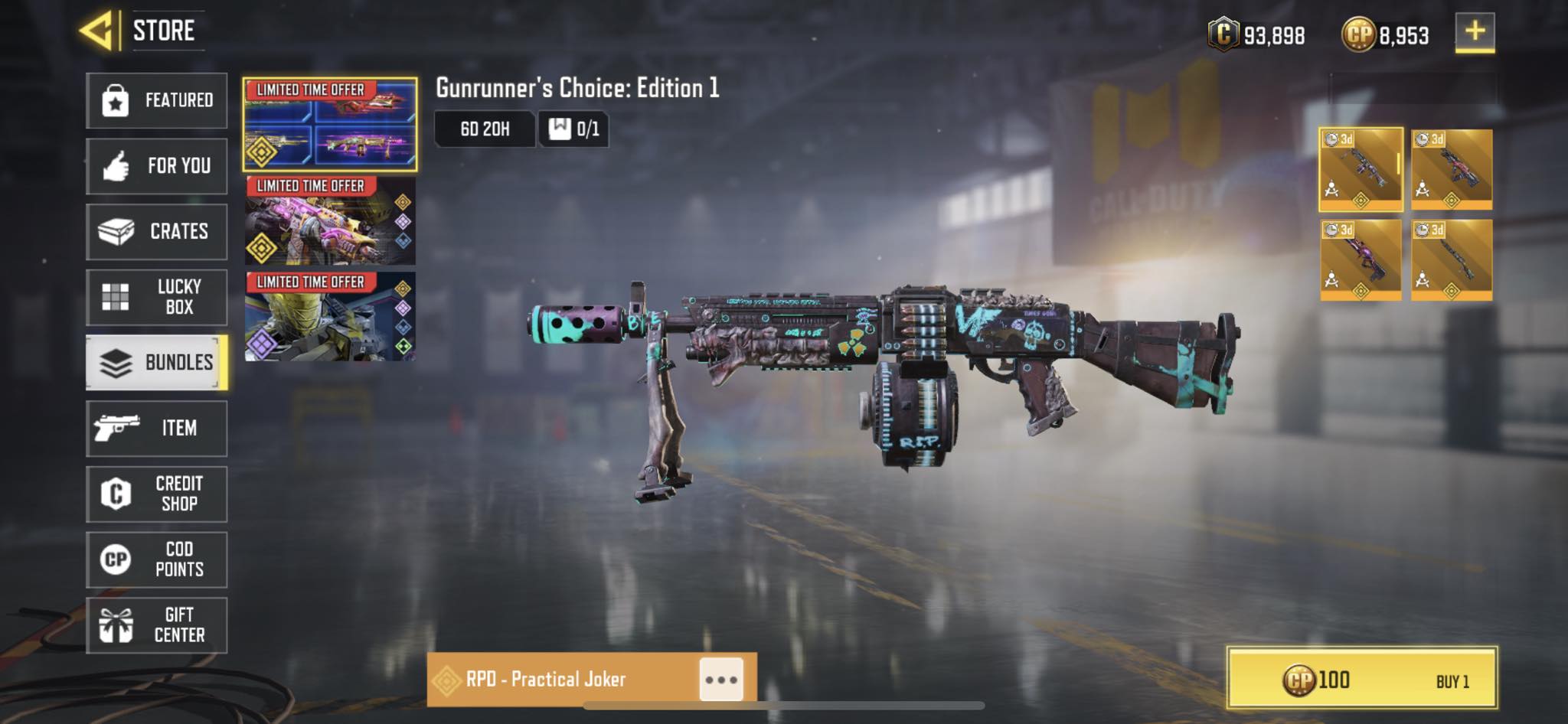 Are guns permanently bought in Free Fire?