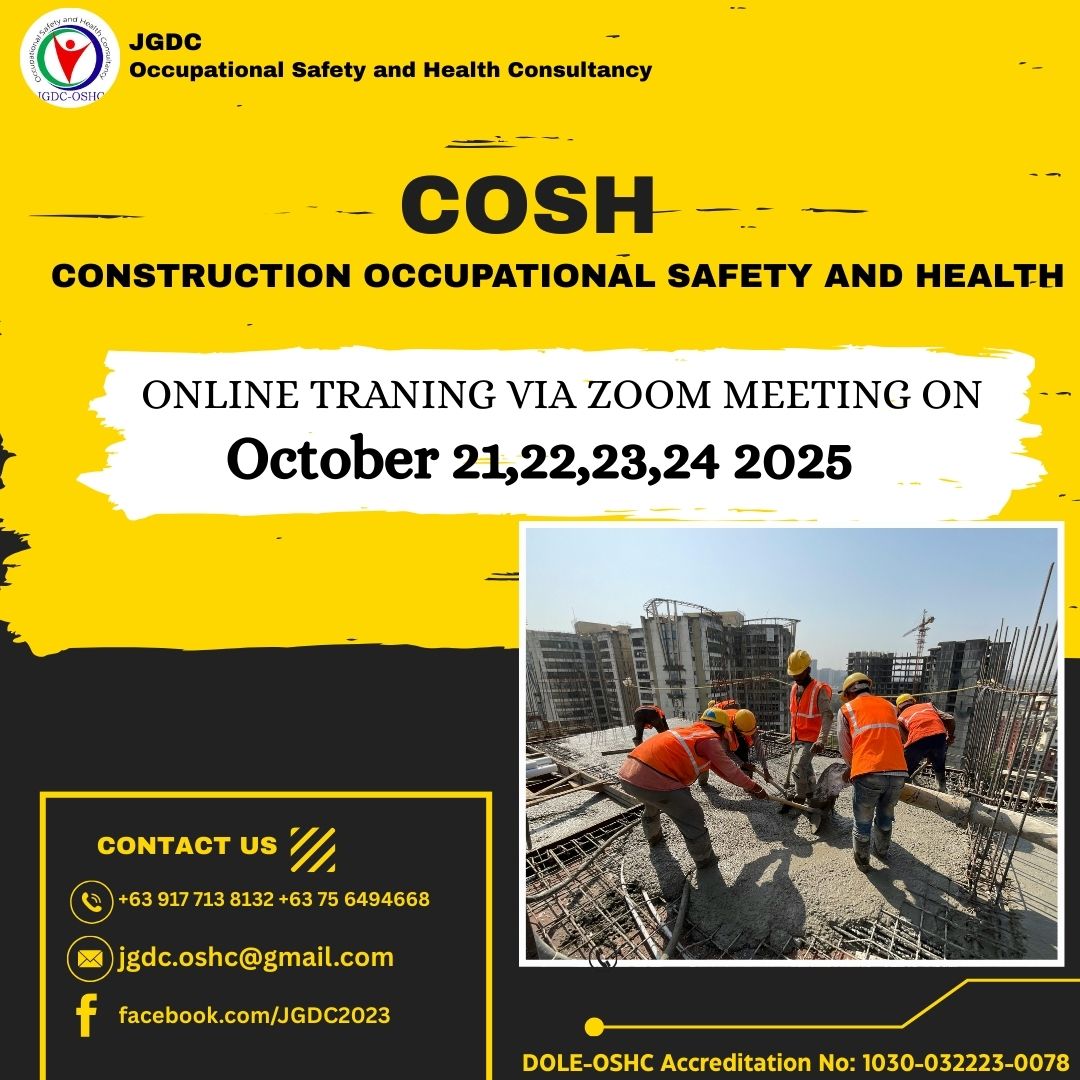 🚧... - JGDC OSHC - Occupational Safety and Health Consultancy | Facebook