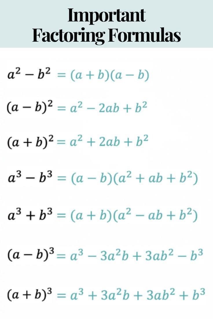 Mathematics Hub - Factorization formula | Facebook