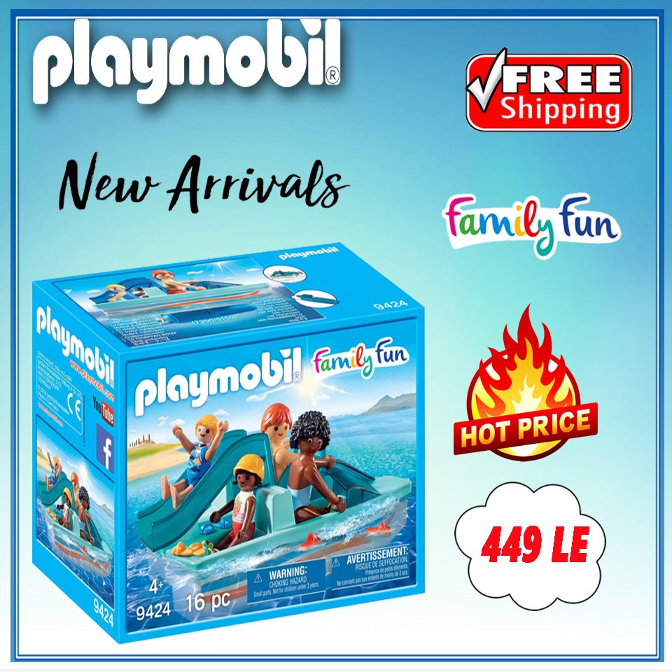 Playmobil Family Fun 9424 Pedalò, Barca Giocattolo, Nuovo In Scatola, Dai 5 Anni