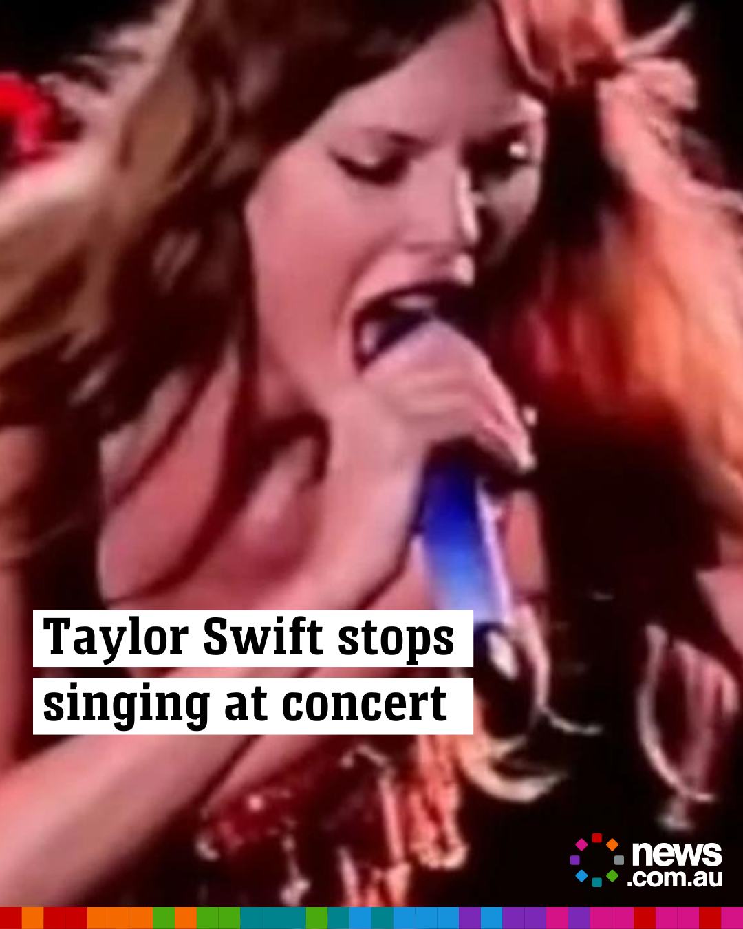 News.com.au - The pop star stunned fans by stopping mid song on stage ...