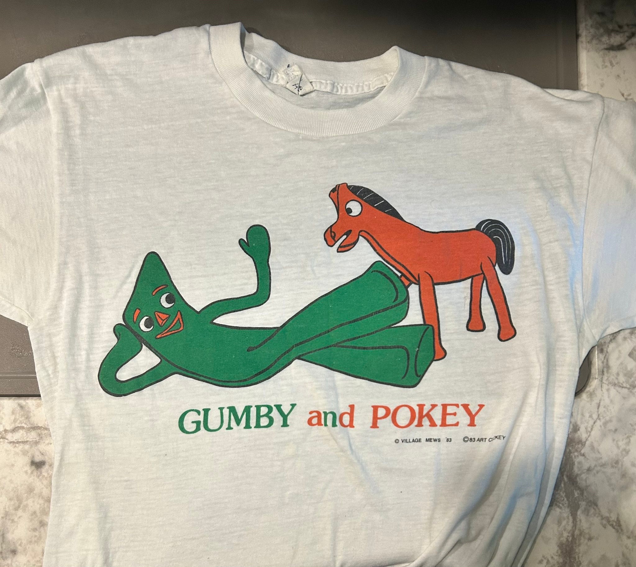 Gumby and Pokey sticker sheets from 1983