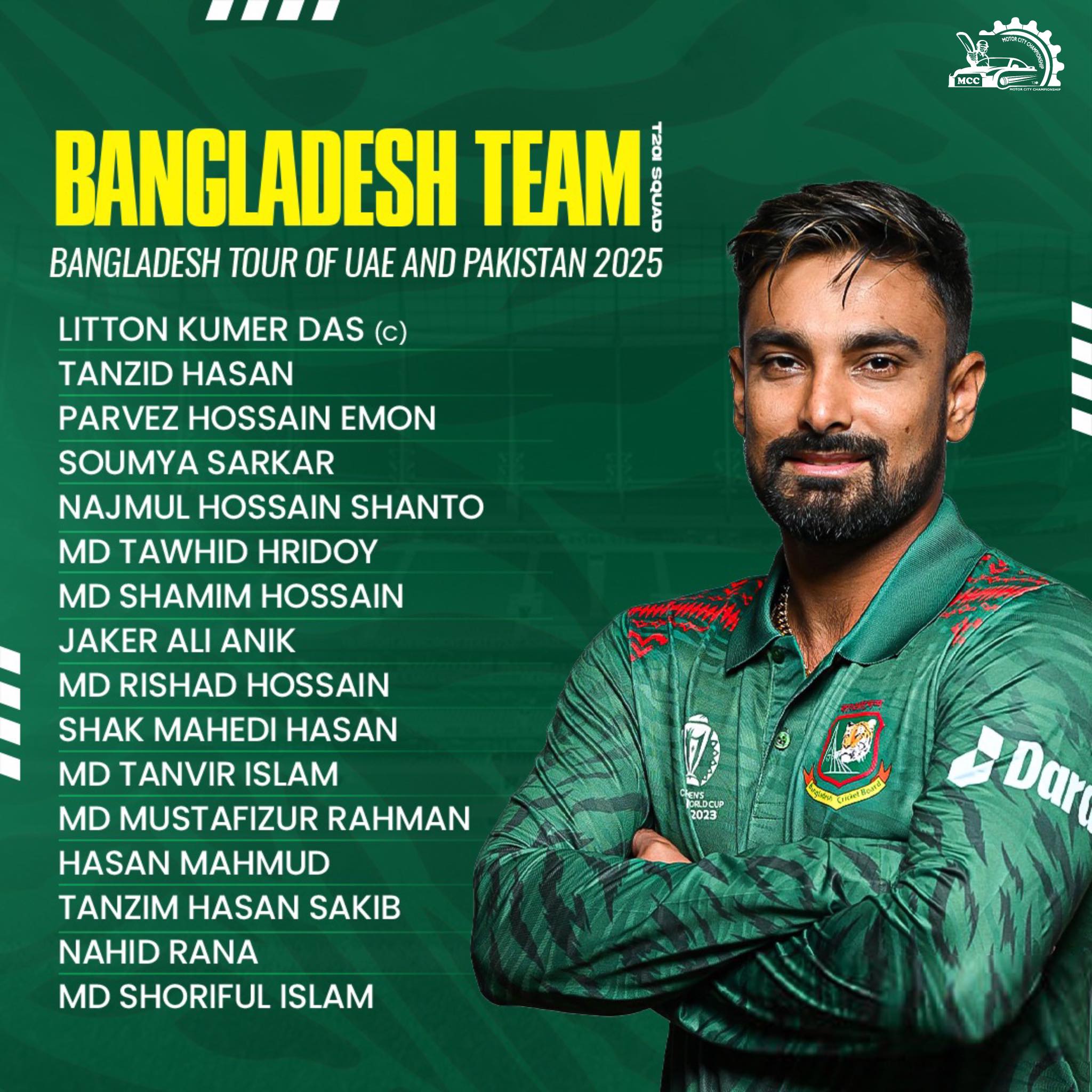 Motor - Bangladesh names a 16-man squad ahead of their UAE face-off and ...