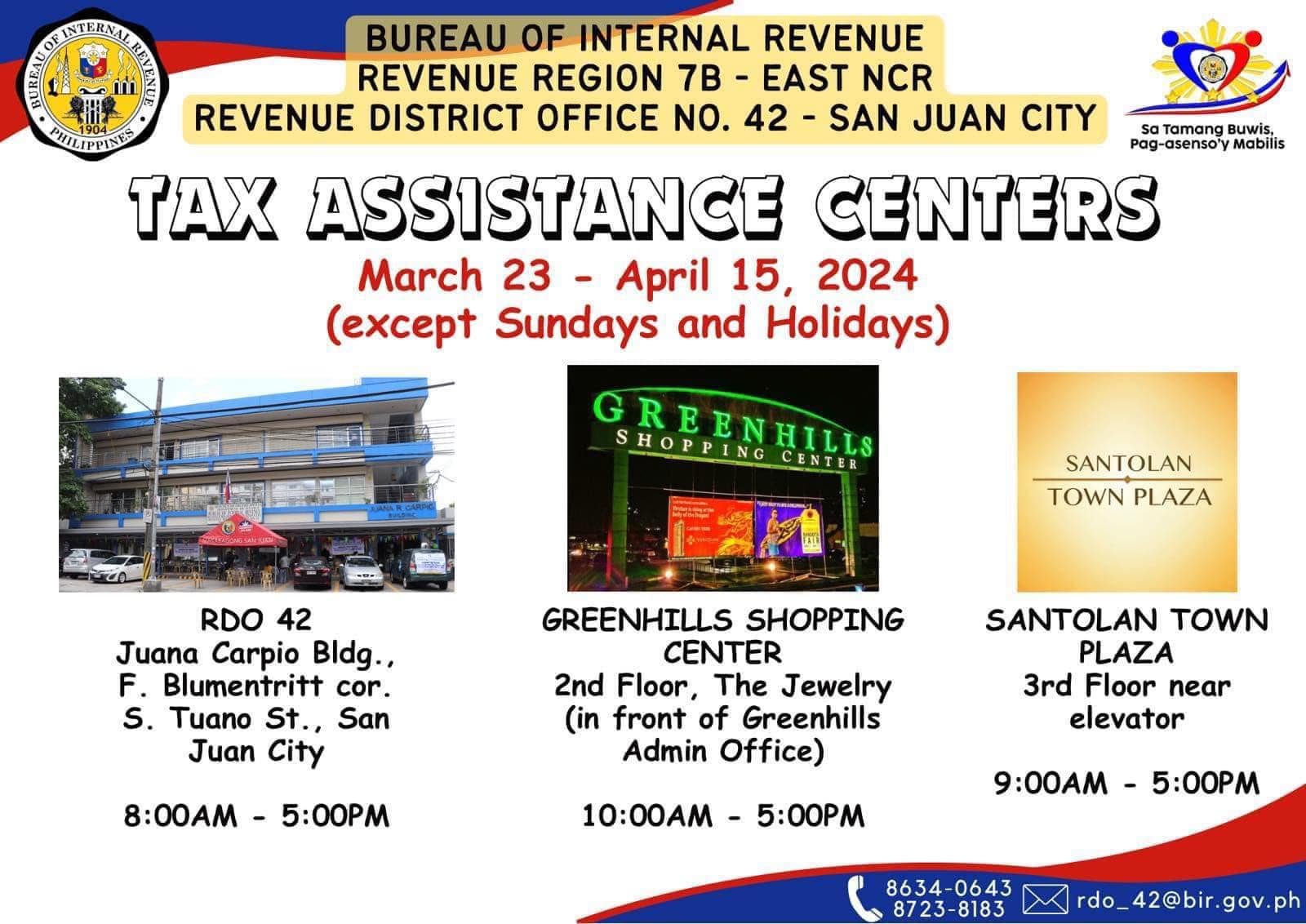 𝐓𝐀𝐗... - BIR Revenue District Office 042 - San Juan City | Facebook