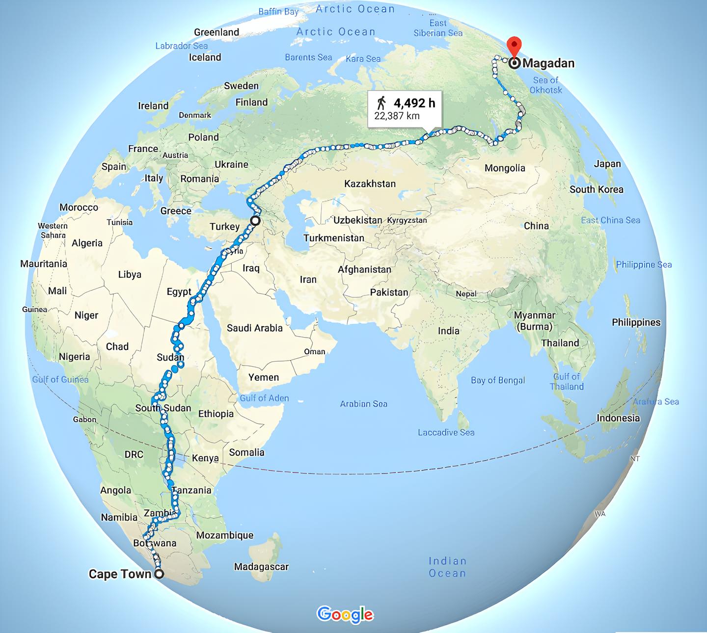 Our Blue Planet - The longest walkable route in the world... | Facebook