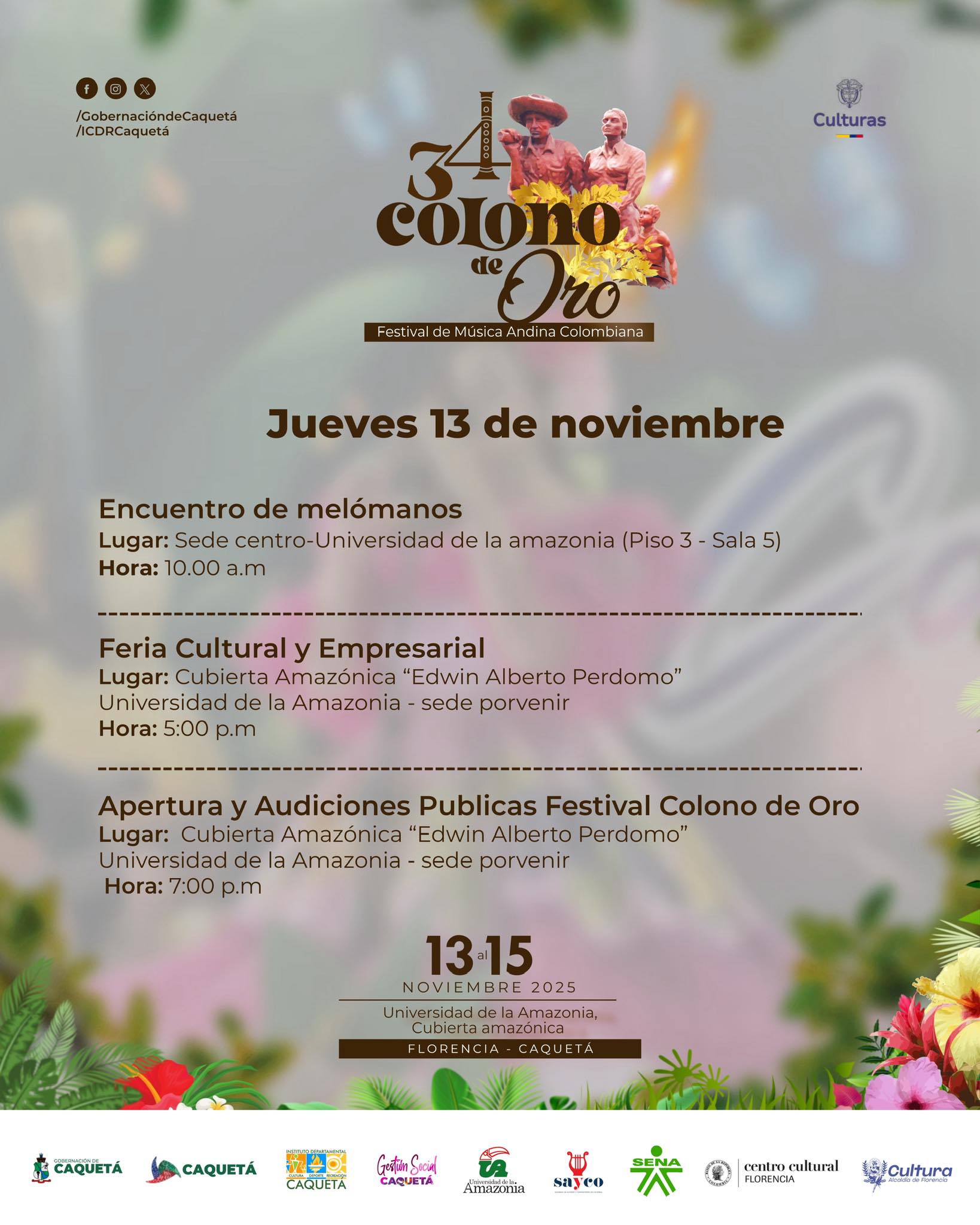 📣 ¡Atención, Caquetá! Hoy, 13 de noviembre, inicia oficialmente la ...